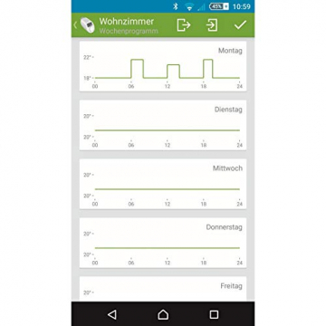 Eqiva Bluetooth Heizkörperthermostat Steuerung über eine App möglich
