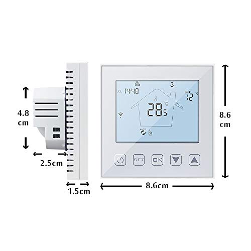ketotek-smart-thermostat Produktabmessungen