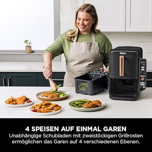 Ninja double stack test und vergleich. Kochen leicht gemacht, 4 gerichte gleichzeitig. SPass beim Kochen