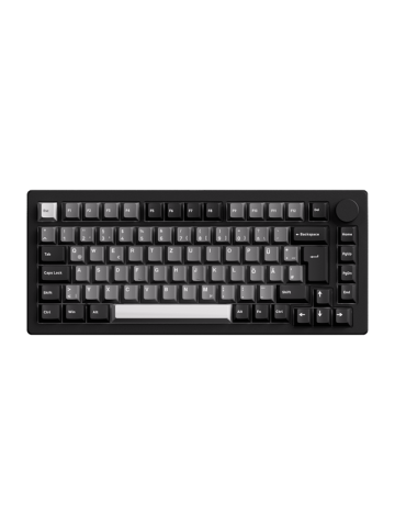 Akkogear Monsgeek M1 V5 VIA Black & Silver - Akko Rosewood - Gaming Tastatur (TKL) - 75% - German/UK/Nordic - Schwarz