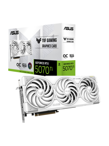 ASUS GeForce RTX 5070 Ti TUF White OC - 16GB GDDR7 RAM - Grafikkarte