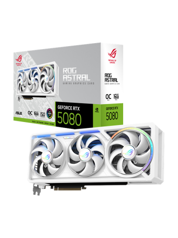 ASUS GeForce RTX 5080 ROG Astral White OC - 16GB GDDR7 RAM - Grafikkarte