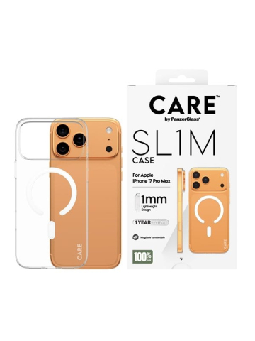 CARE by PanzerGlass SL1M Case Transparent w. MagSafe iPhone 17 Pro Max