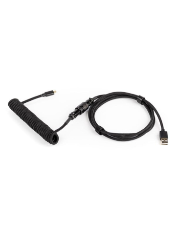 DUTZO Coiled Aviator Micro-USB B cable - Black - Upgrade-Zubehör - Schwarz
