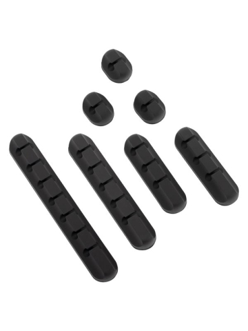 DUTZO Kabel-Organizer - Bundle-Pack - 7er-Pack - schwarz