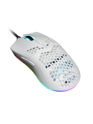 DUTZO Keiry? RGB - Matt White - Gaming Maus (Weiß mit RGB Licht)
