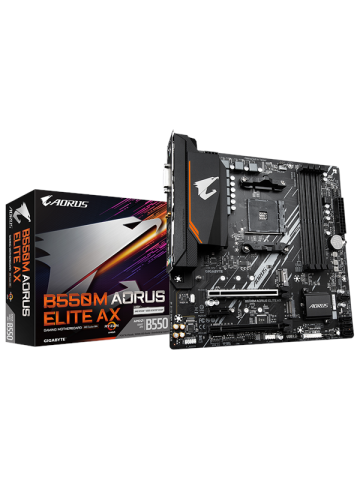 GIGABYTE B550M AORUS ELITE AX Mainboard - AMD B550 - AMD AM4 - DDR4 RAM - Micro-ATX
