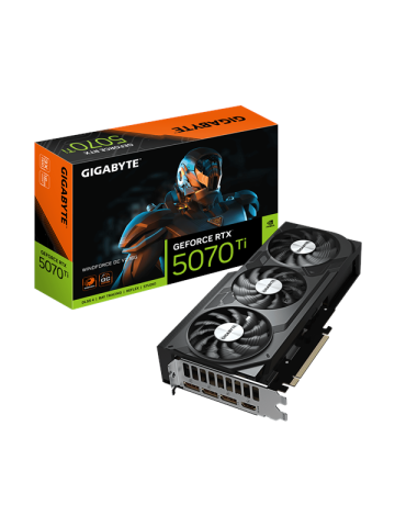 GIGABYTE GeForce RTX 5070 Ti WindForce 3 OC V2 - 16GB GDDR7 RAM - Grafikkarte