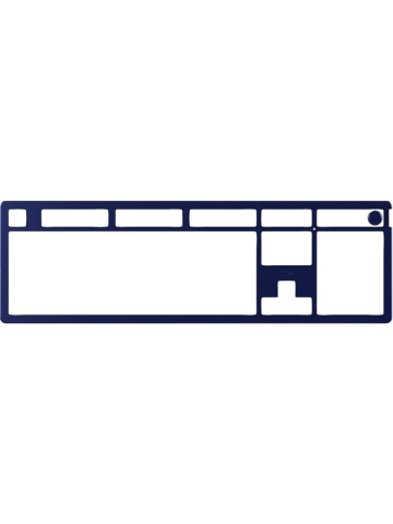 HyperX Alloy Rise (100%) - Top Plate - Navy Blue - Gaming Tastatur - Full-Size - Blau