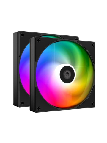 ID-Cooling AS-140-ARGB-K (2-pack) - Gehäuselüfter - 140mm - Schwarz mit RGB LED - 25 dBA