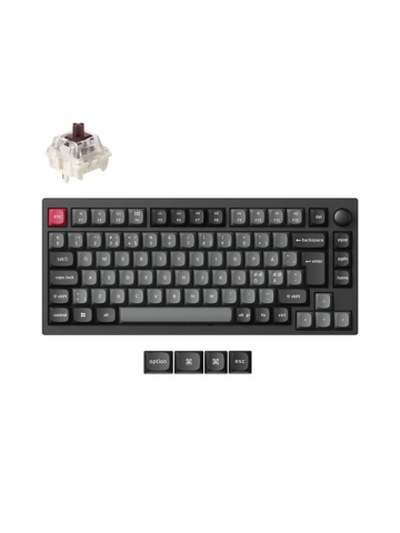 Keychron Lemokey P1 Pro - Gaming Tastatur (TKL) - 75% - Nordic ISO - Schwarz