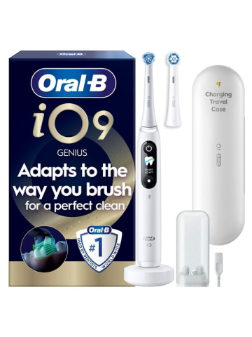Oral-B Elektrische Zahnbürste iO9 White Alabaster + 1 Extra Refill