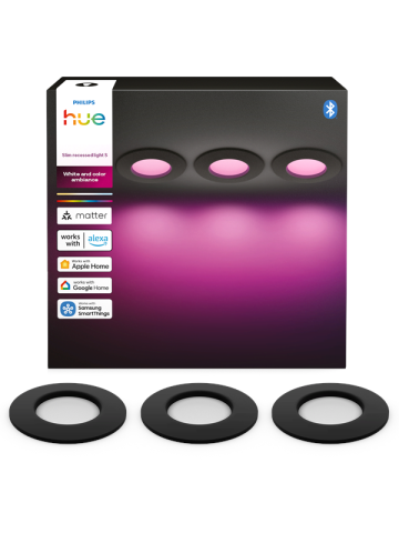 Philips Hue Slim recessed spotlight 90 mm Black - 3-pack