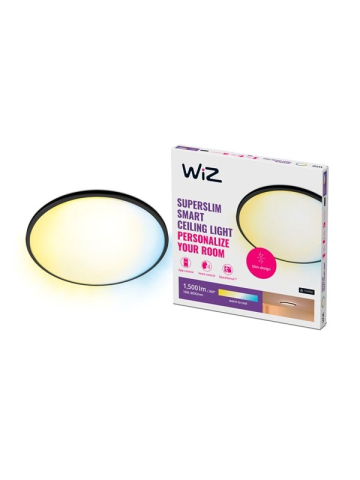 WiZ SuperSlim Deckenleuchte - 16 W - Schwarz