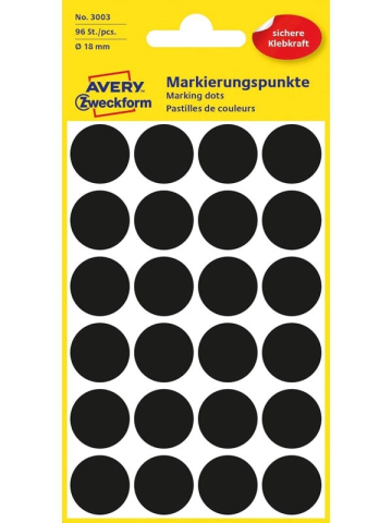 Avery Colour coding dots permanent black