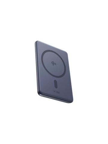 Baseus PicoGo AM31 Qi2 5000mAh 20W Ultra-Thin MagSafe Compatible Power Bank with Stand and Simple USB-C 20cm Braided Cable - Gray - 5000 mAh