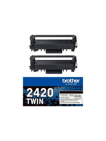 Brother TN2420TWIN  TN2420 2-Pack High Capacity Black Toner