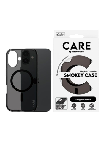 CARE by PanzerGlass Case Flagship Smokey with MagSafe iPhone 16