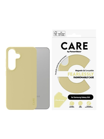 CARE by PanzerGlass Fashionable Case Chardonnay w QI Compatible Samsung Galaxy S25