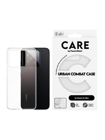 CARE by PanzerGlass Flagship Case Transparent Urban Combat w Clear Frame Xiaomi 15 Ultra