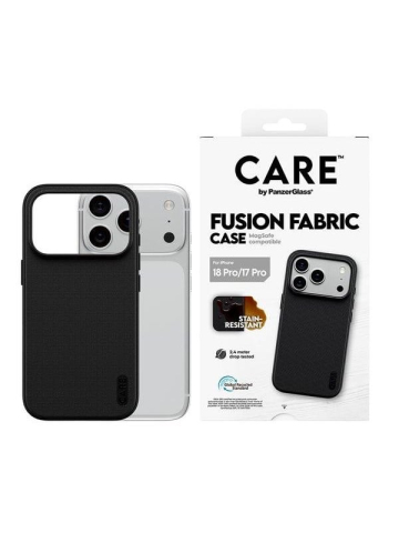 CARE by PanzerGlass Fusion Fabric Case Black w MagSafe Apple iPhone 18 Pro  17 Pro