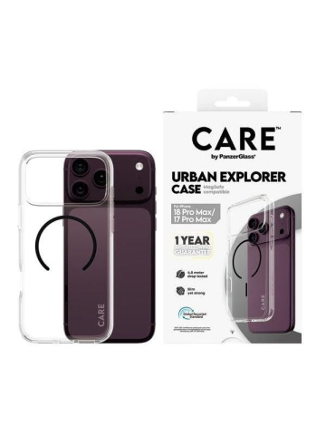 CARE by PanzerGlass Urban Explorer Case Transparent w Black MagSafe Apple iPhone 18 Pro Max  17 Pro Max