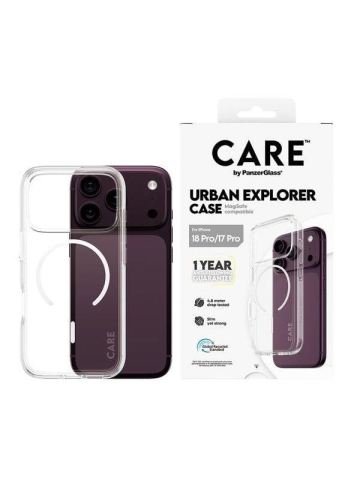 CARE by PanzerGlass Urban Explorer Case Transparent w White MagSafe Apple iPhone 18 Pro 17 Pro