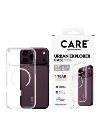 CARE by PanzerGlass Urban Explorer Case Transparent w White Magsafe Apple iPhone 18 Pro Max  17 Pro Max