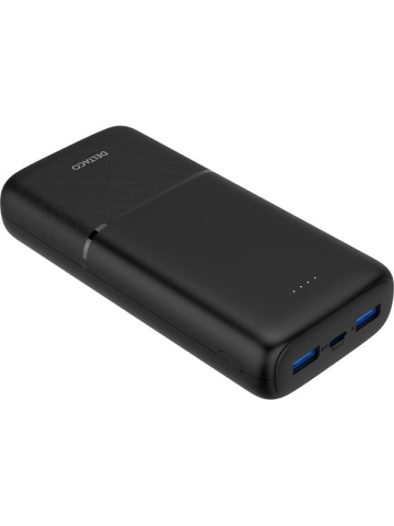 Deltaco PB-C1008 Powerbank  2x USB-A  1x USB-C  PD  Black - 20000 mAh