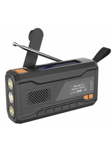 DENVER SCD-2033 - Emergency Radio - Solar - Dynamo - 2000 mAh Powerbank - DABFM - schwarz