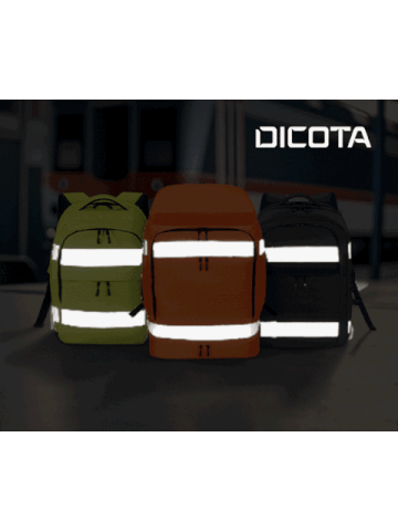 Dicota HI-VIS Rucksack  - 25 Litern  Schwarz