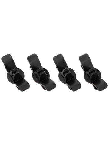 DUTZO Kabelhalter - Haken - 4er-Pack - Schwarz