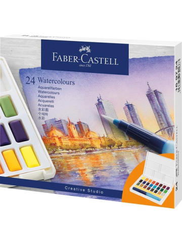Faber-Castell Aquarellfarben in Näpfchen 24er Etui