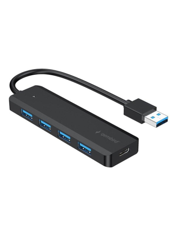 Gembird UHB-U3P4P-02 USB-Hubs - USB 3.2 - 4 - Schwarz