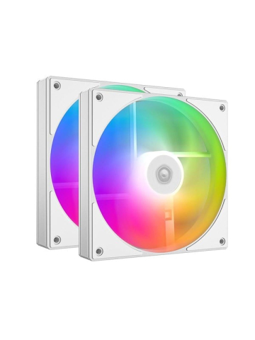 ID-Cooling AS-140-ARGB-W 2-pack - Gehuselfter - 140mm - Wei mit RGB LED - 25 dBA