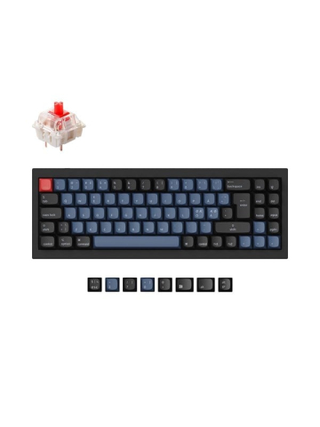 Keychron Q7 QMK Wired - Gateron G Pro Red - Gaming Tastatur TKL - 70 - Nordic ISO - Schwarz