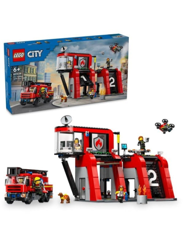 LEGO City 60414 Feuerwehrstation mit Drehleiterfahrzeug