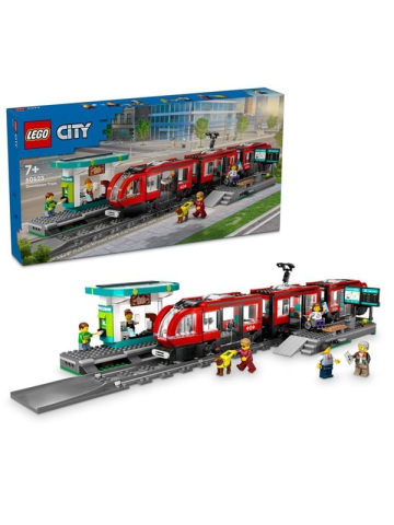 LEGO City 60423 Straenbahn mit Haltestelle