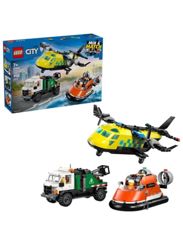 LEGO City 60505 Kombinationsset mit Flugzeug Wartungsfahrzeug und Luftkissenboot