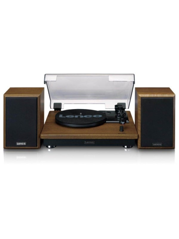 Lenco Turntable with BT and 2 external speakers - Plattenspieler Braun