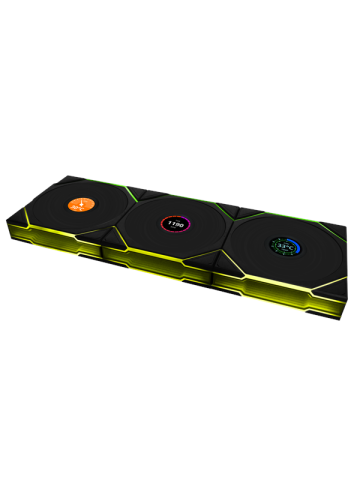 Lian Li UNI FAN TL Wireless LCD Reverse 3-pack - Gehuselfter - 120mm - Schwarz mit RGB LED - 31 dBA