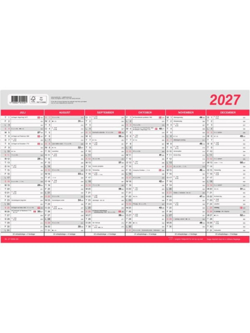 Mayland Kontorkalender Stor mflagdage 2027