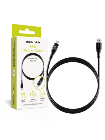 Mobile Origin 66W Display Cable USB-A to USB-C 15m CB1