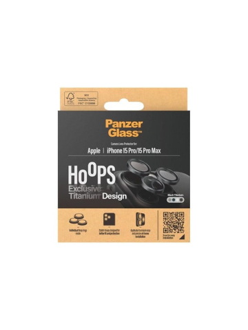 PanzerGlass Hoops Titanium Camera Lens Protector Black iPhone 15 Pro  15 Pro Max