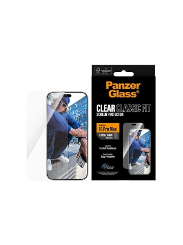 PanzerGlass Screen Protector Apple iPhone 18 Pro Max  Classic fit w EasyAligner