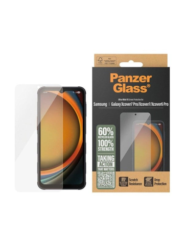 PanzerGlass Screen Protector Samsung Galaxy Xcover7 Pro  Xcover7  Xcover6 Pro  Ultra-Wide Fit