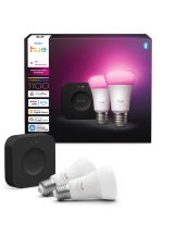 Philips Hue Starter kit 2 E27 color-capable smart bulbs  Bridge Pro