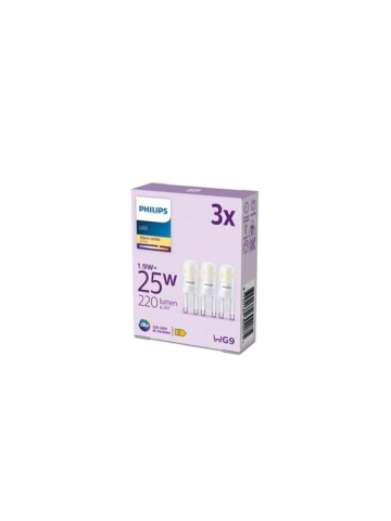 Philips LED-Lampe 220lm 1.9W/827 (25W) 3-pack G9