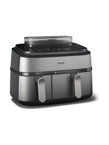 Philips Series 5000 NA555 - Dual Basket Heißluftfritteuse - Silber