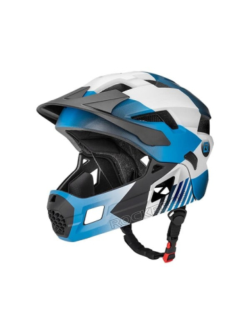 Rockbros TS-61 10110061002 Childrens Bike Helmet with Detachable Chin Size M 54-57 - Blue
